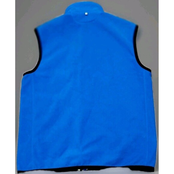 Polo Ralph Lauren Men’s L Blue Performance Fleece Vest Zip Pockets Yellow Pony - Picture 5 of 9
